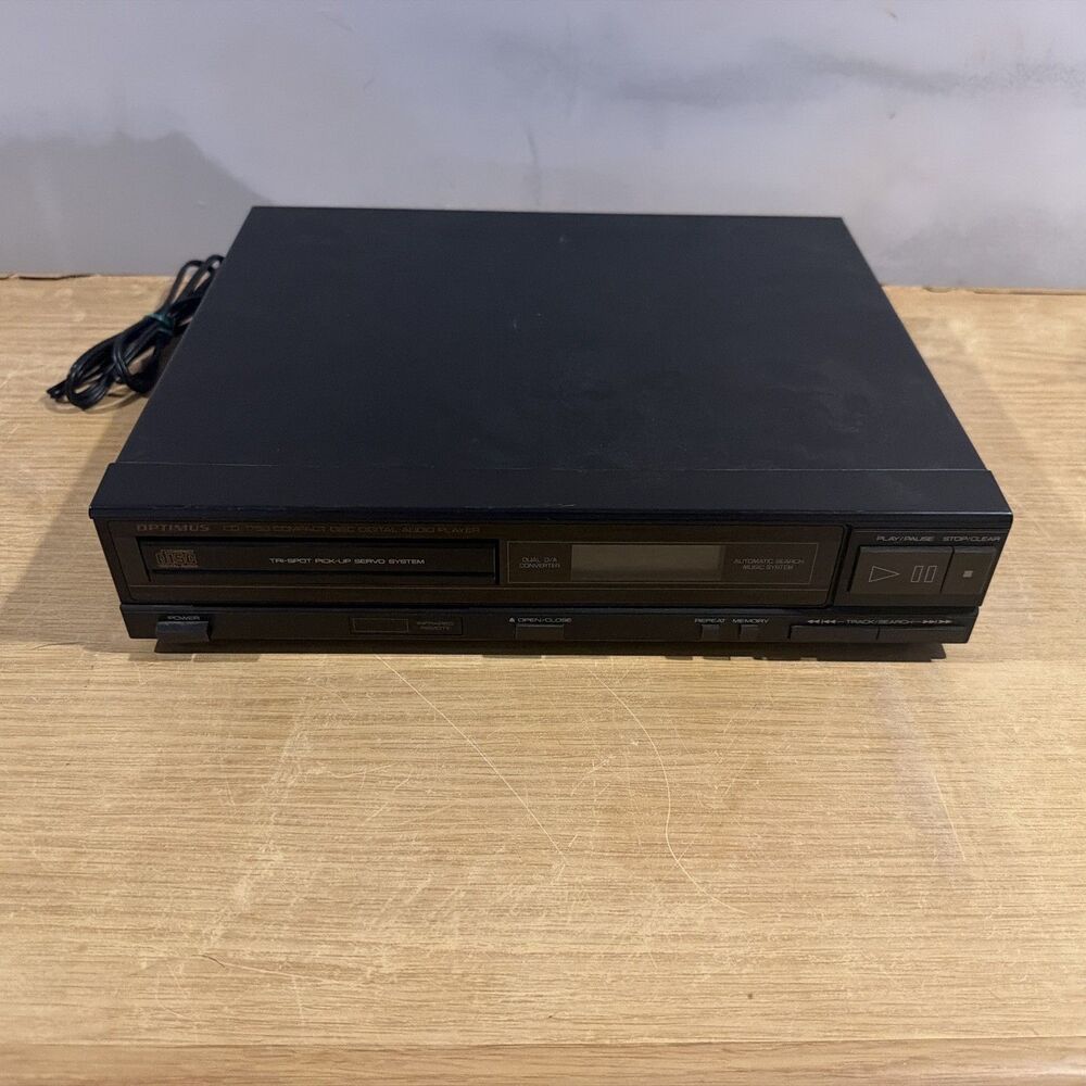 Vintage Optimus CD-1750 Single Disc CD Player RadioShack Tested Working